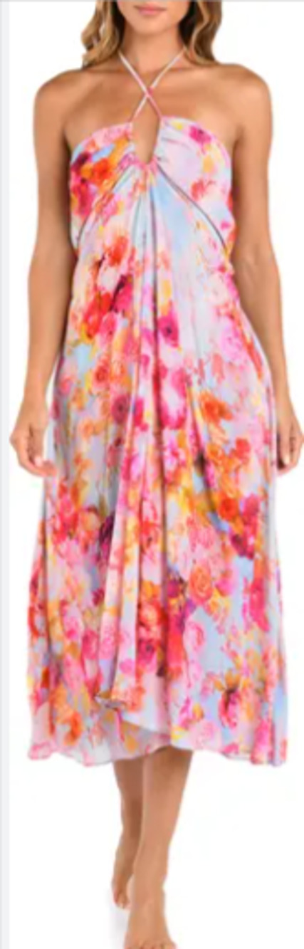 L’AGENCE womens Cheri Soft Cloud Bandeau Midi Dress Medium 4-10 MSRP $500